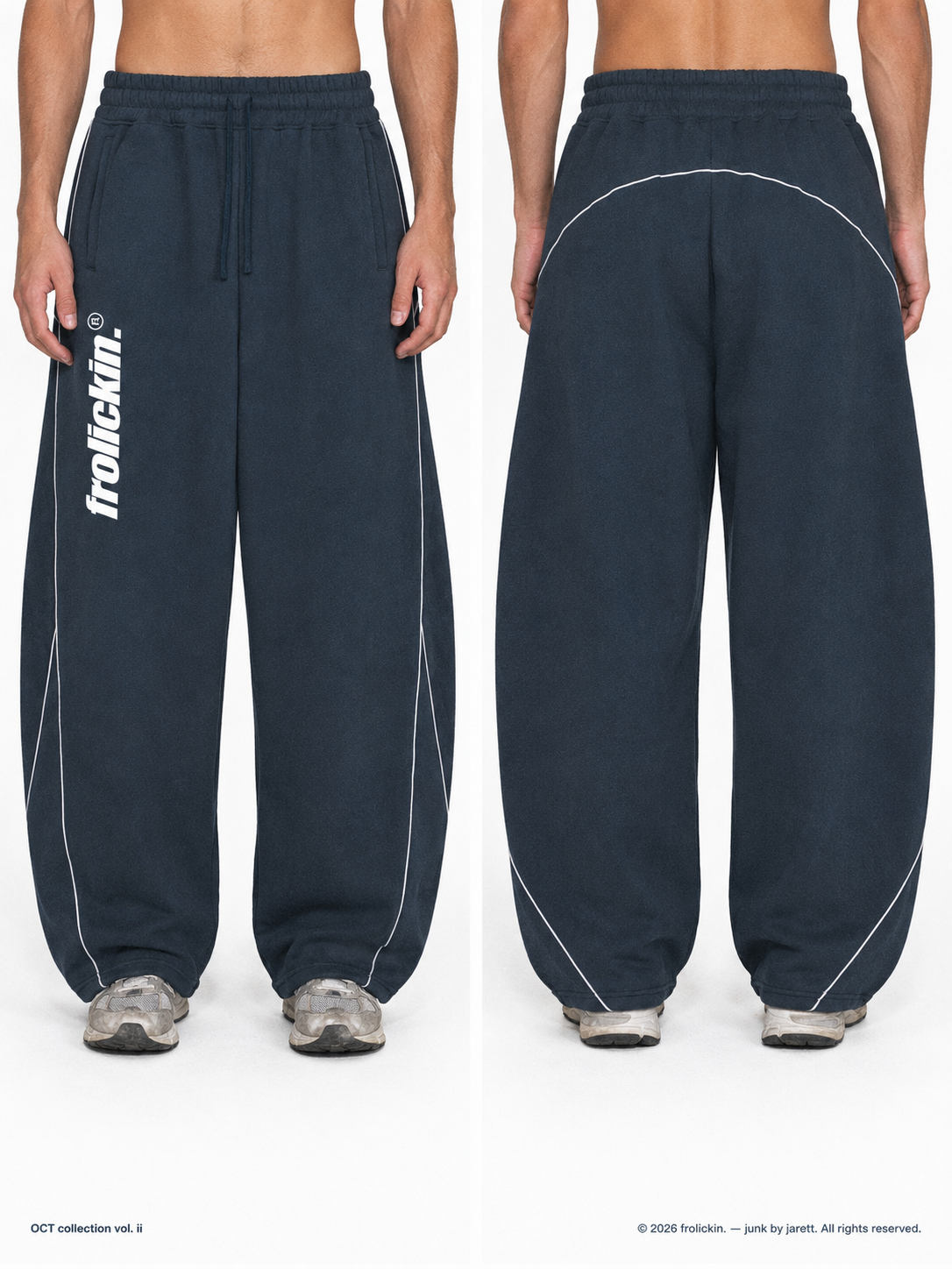 Classic Logo’d Fleece Barrel Leg Sweatpants