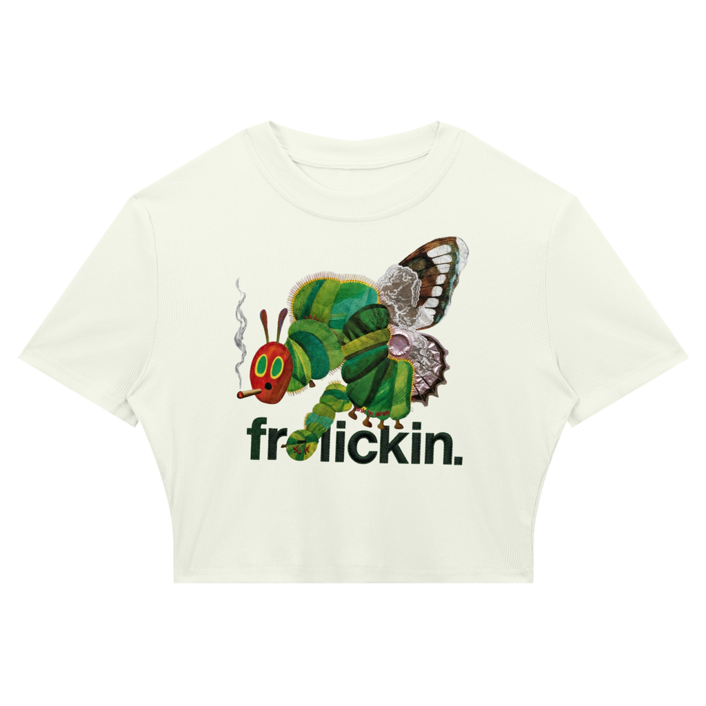 "HUNGRY ASF" version 2 slim fit crop top