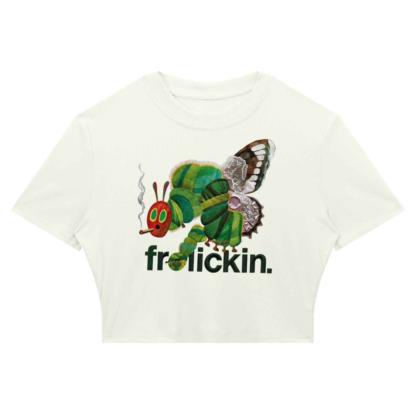 "HUNGRY ASF" version 2 slim fit crop top