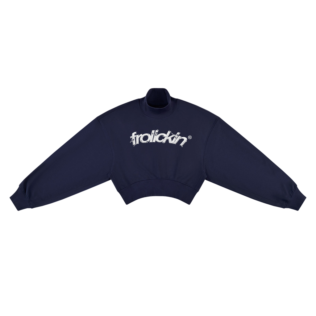 Women's Crop Mock Neck Sweatshirt