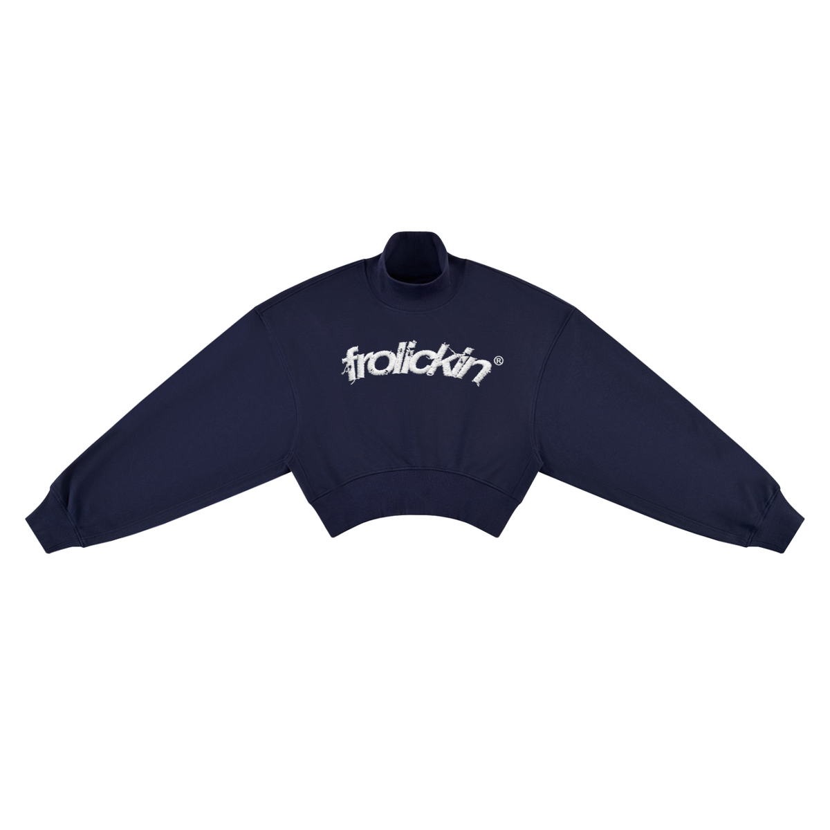 Women's Crop Mock Neck Sweatshirt