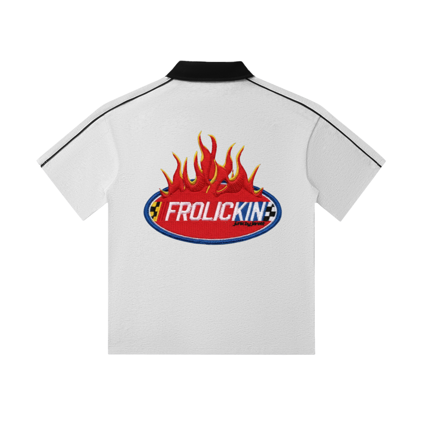 SPEED RACER Contrast Collar Short-Sleeve Polo Shirt