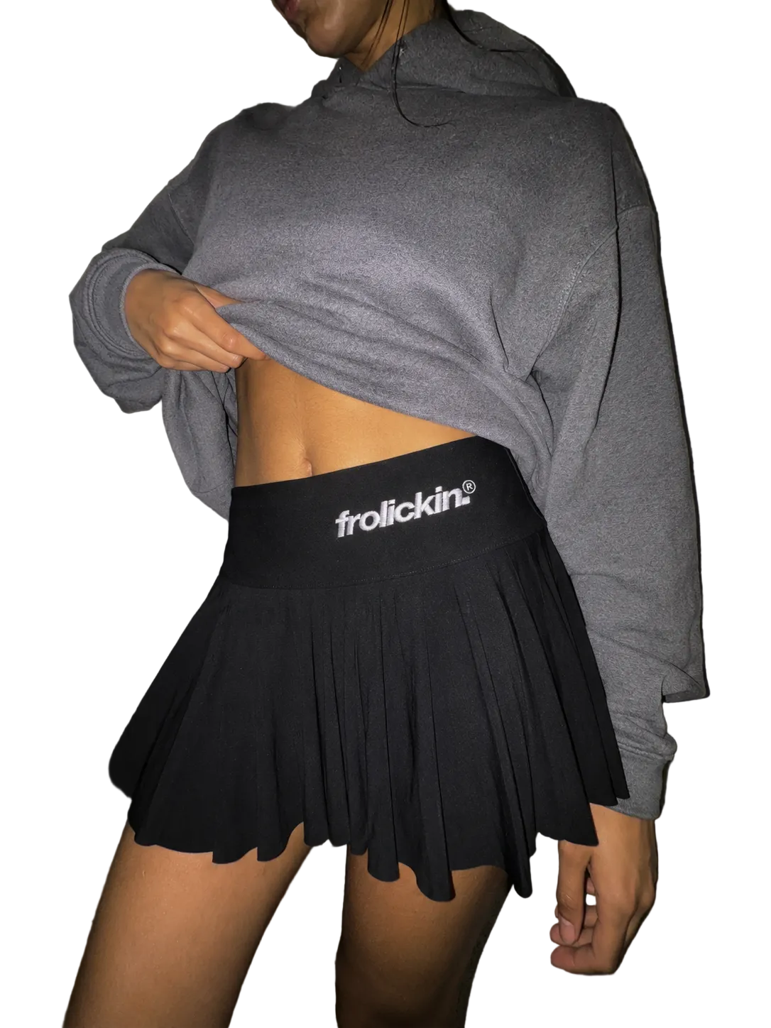 pleated A line skirt