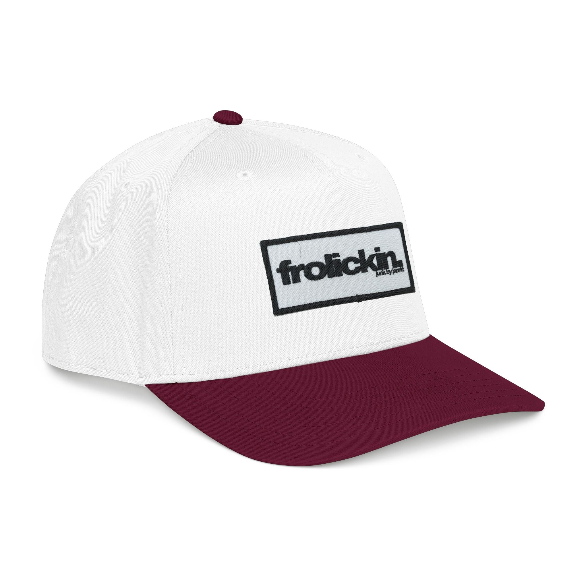 frolickin. DTF printed “embroidery” cap