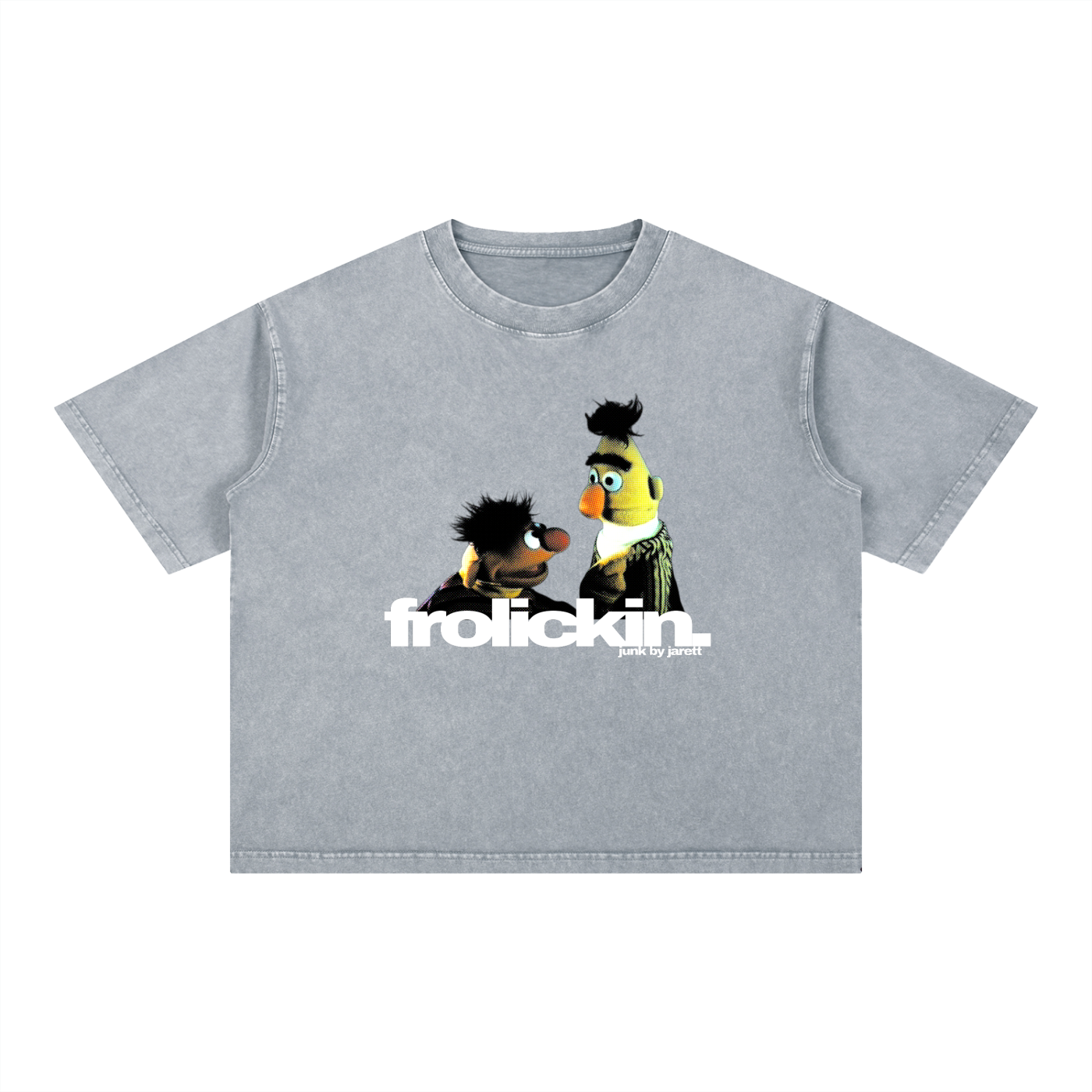 Bert & Ernie Mineral Wash Boxy Cotton T-Shirt