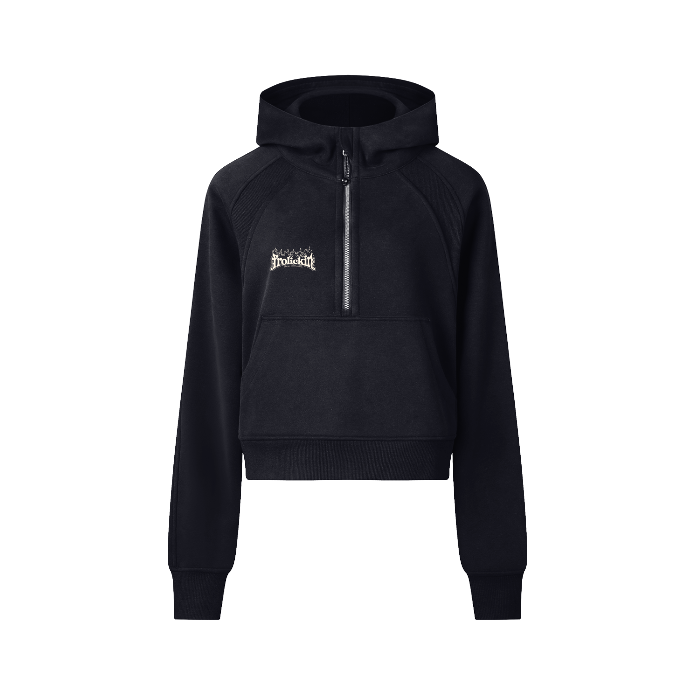 Cropped Half-Zip Hoodie
