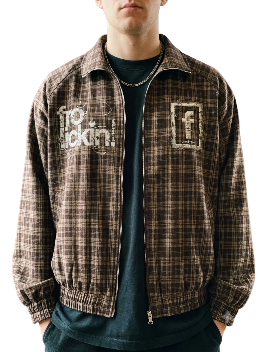 plaid full zip track jacket vol. i
