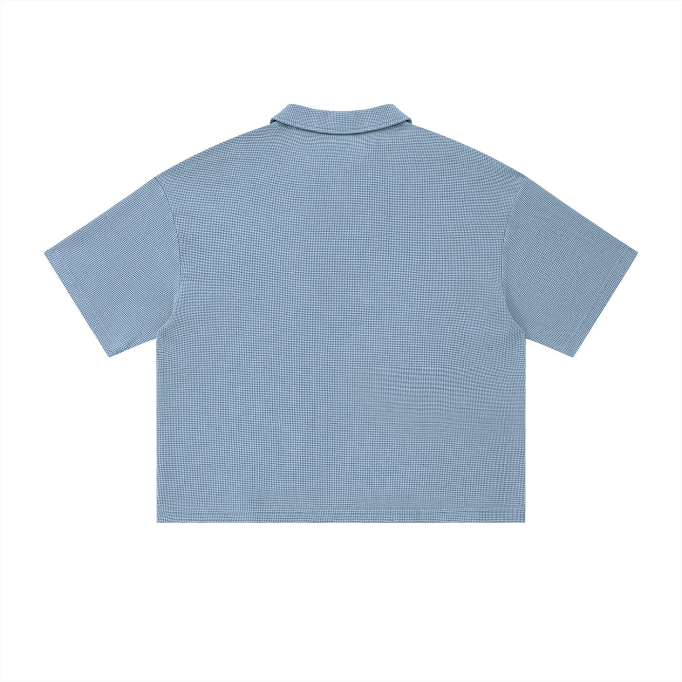 waffle knitted boxy polo