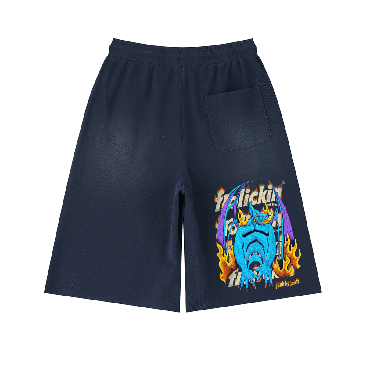 fuego’s sunfade raw edge shorts