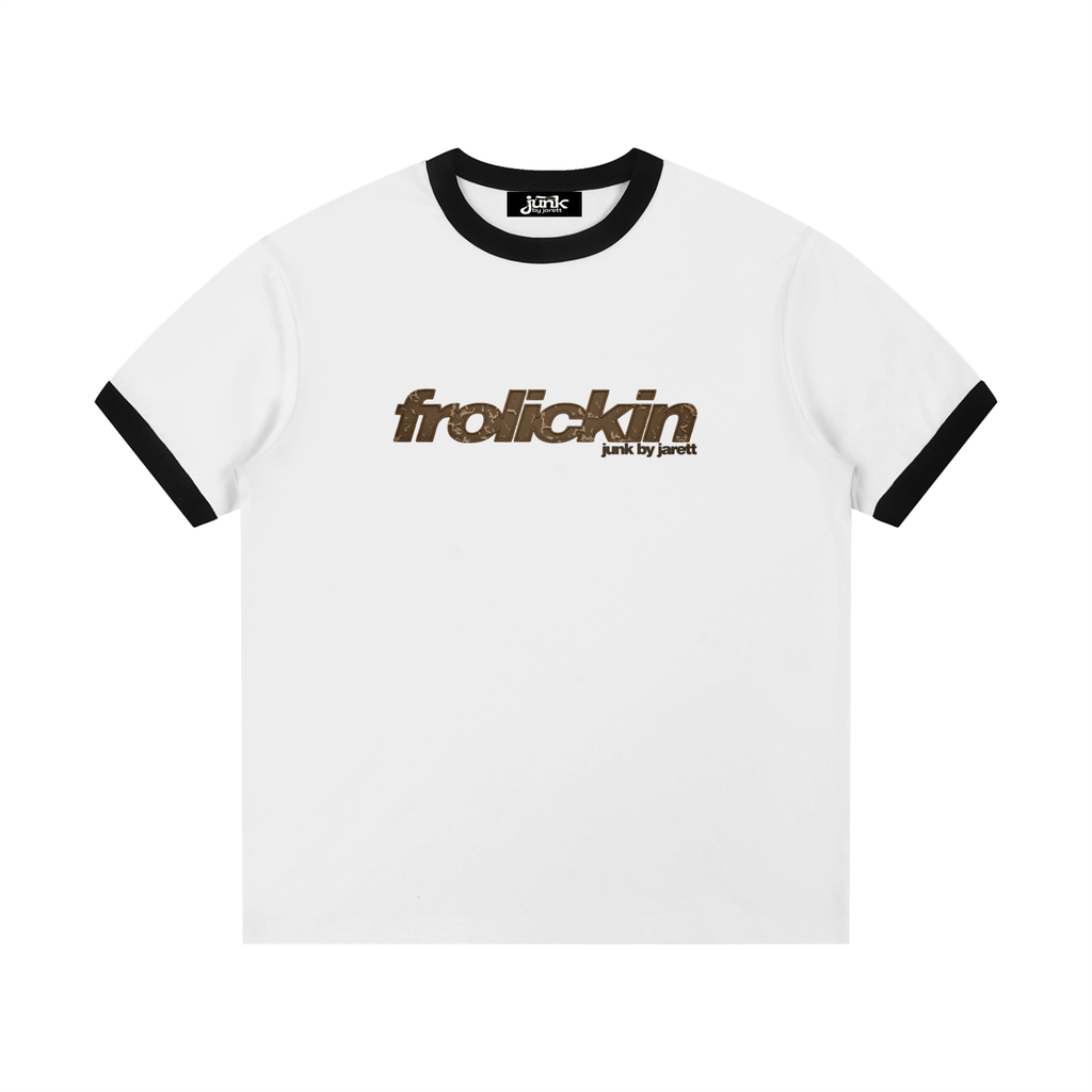 frolickin. ringer tee