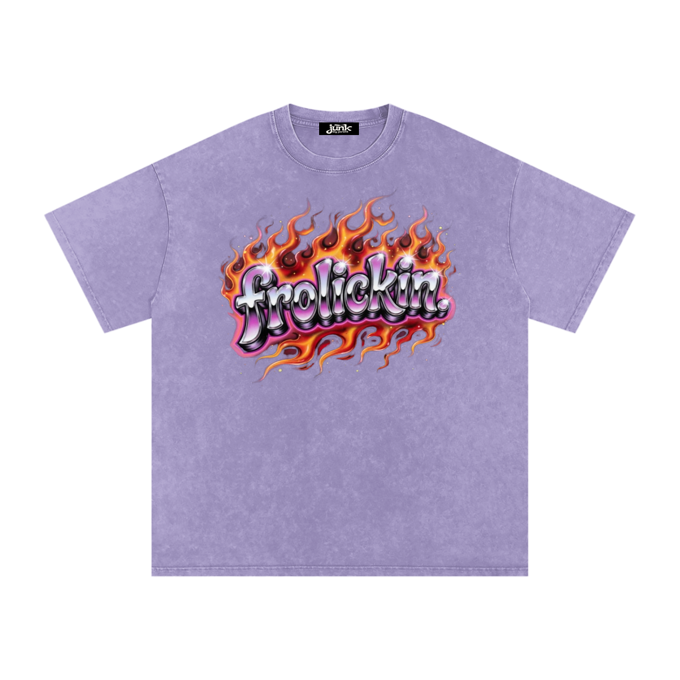 snow washed airbrushed tee