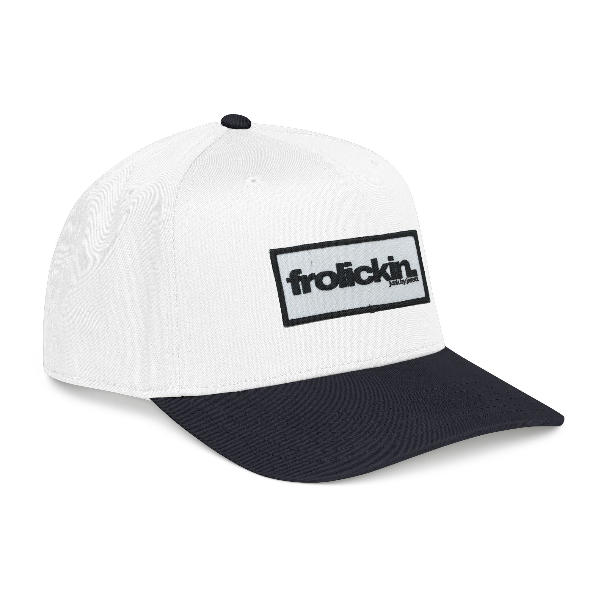 frolickin. DTF printed “embroidery” cap
