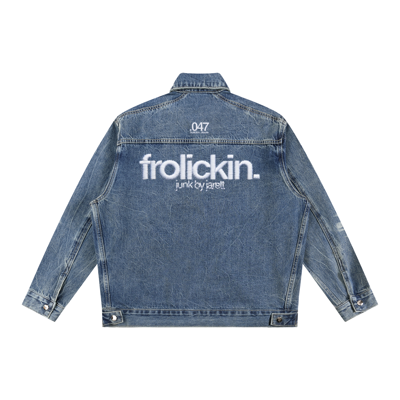 .047 zip up denim jacket