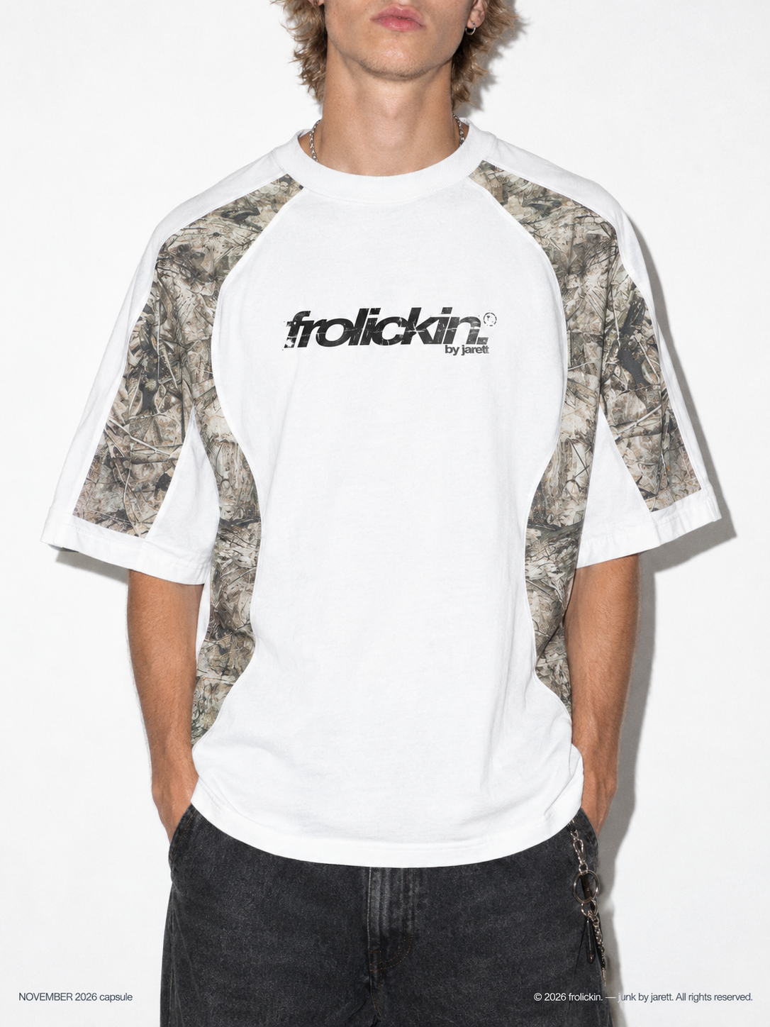 Tree Camo Paneled T-Shirt