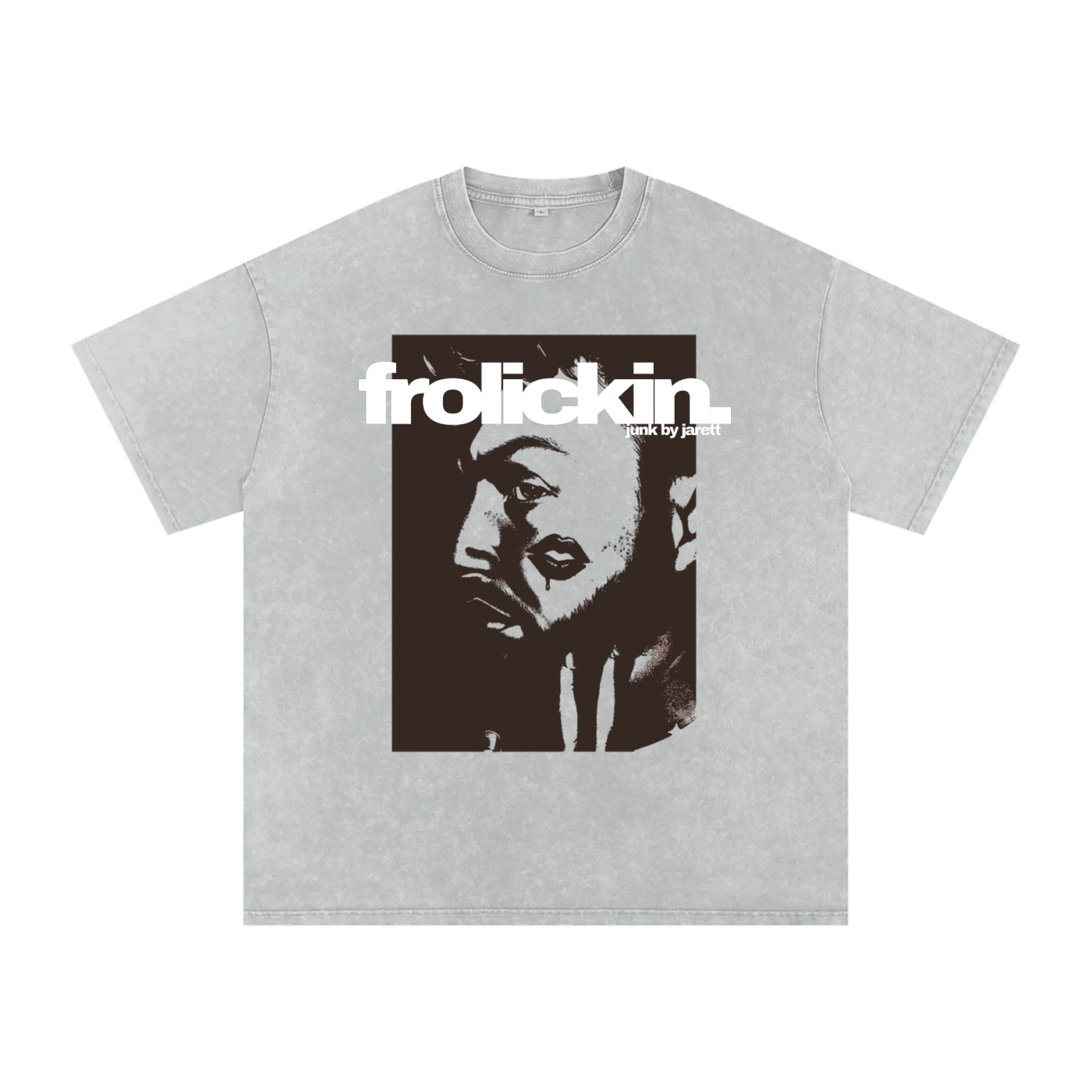 “loverboy” Snow Washed Oversized Cotton T-Shirt