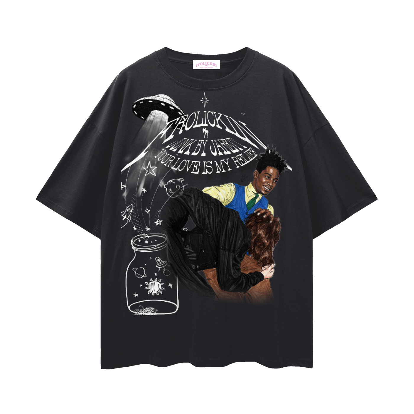 SMOKIN ON BASQUIAT — Loose Drop Shoulder Tee