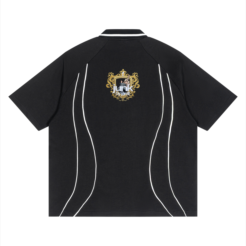 raglan piping polo