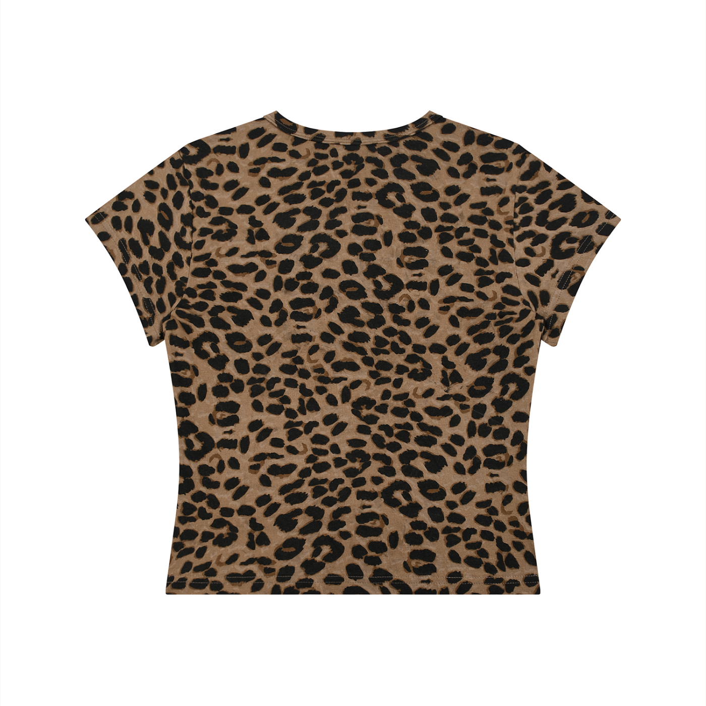 women’s leopard print baby tee