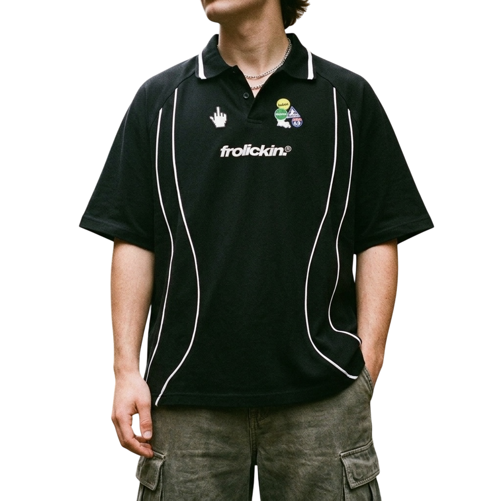 raglan piping polo