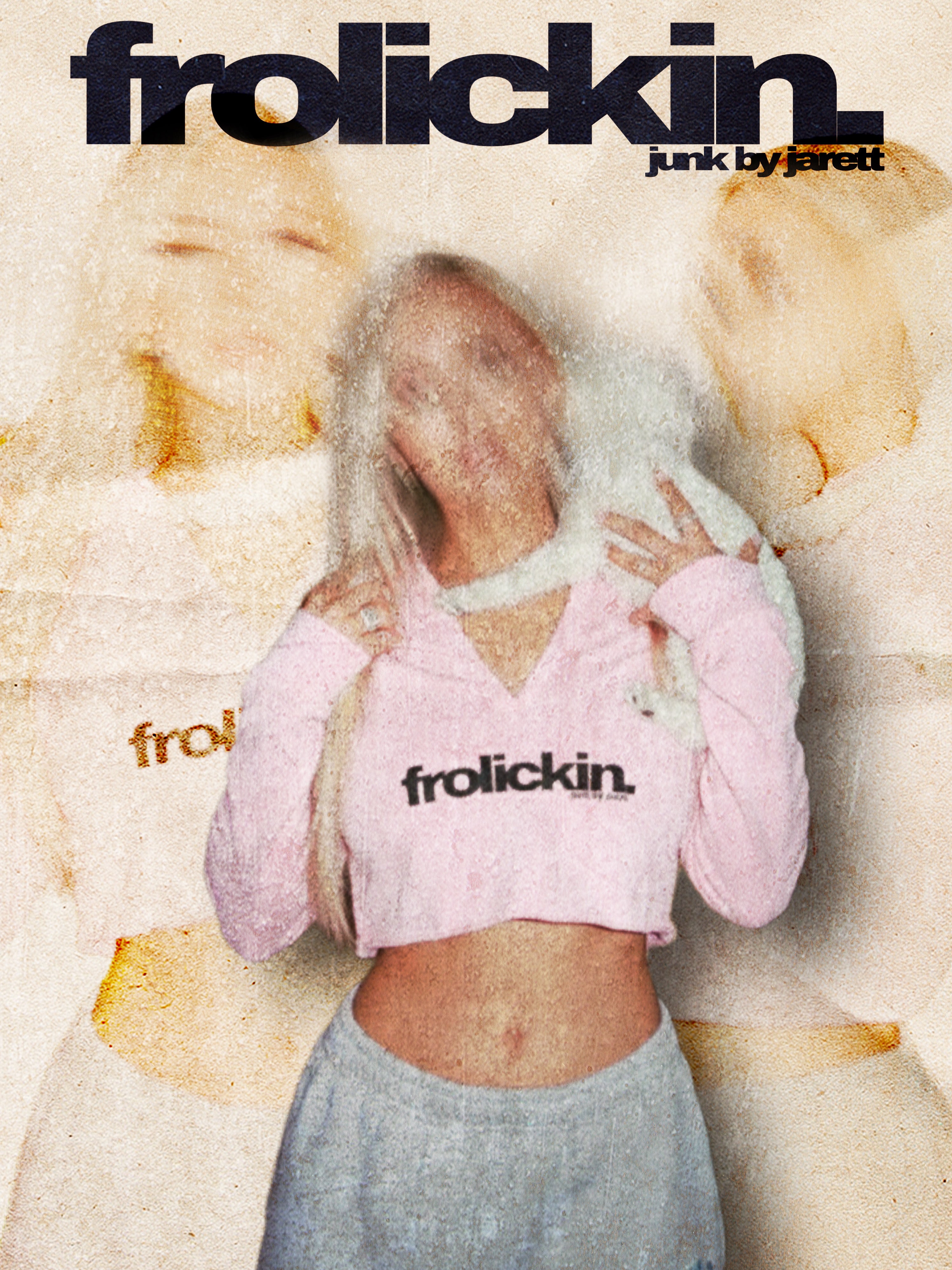 Vintage Washed Raw Edge Cropped Hoodie