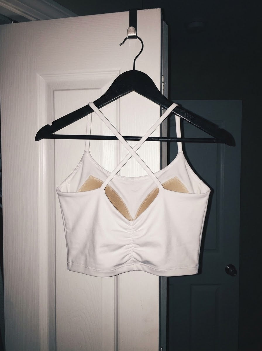 Women's Ruched Cropped Yoga Tank Top
