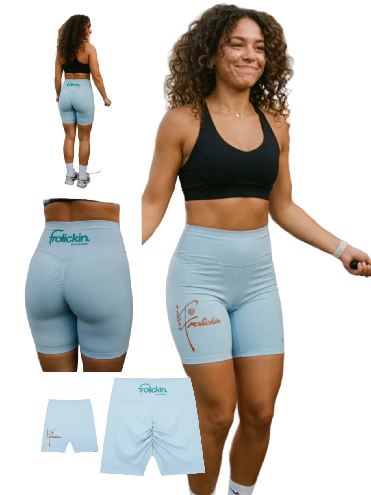 high waisted booty plump biker shorts