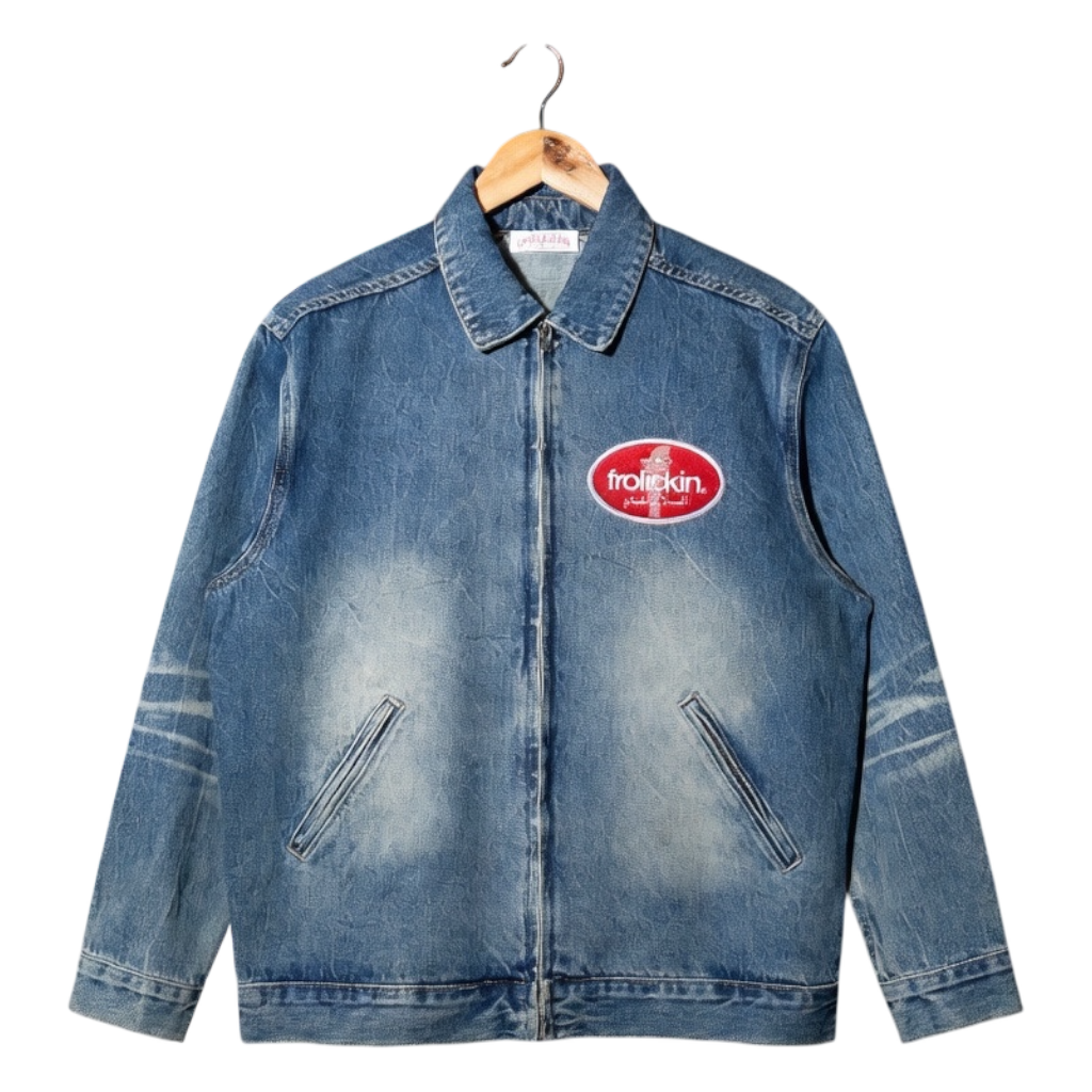 .047 zip up denim jacket