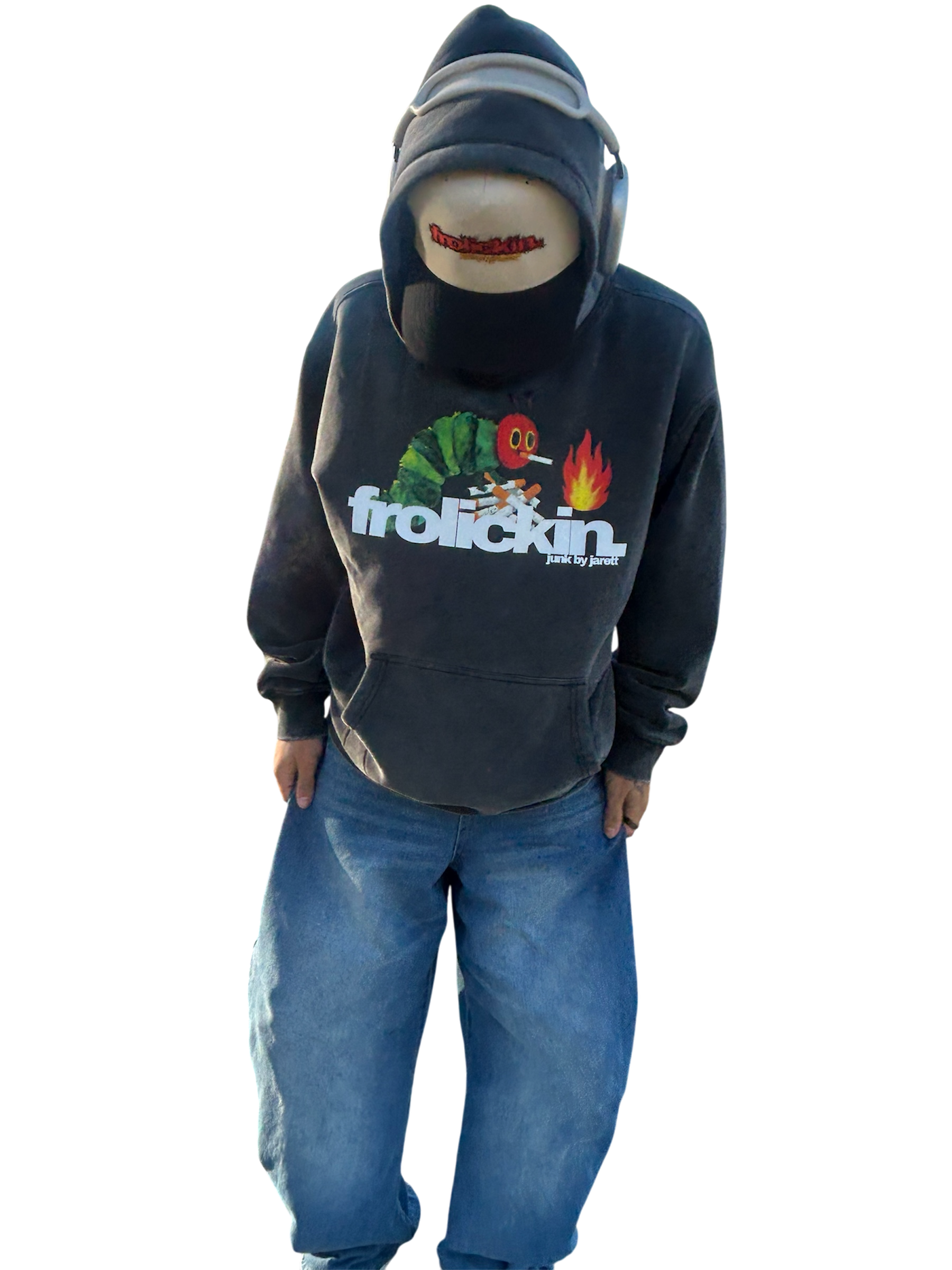 “HUNGRY ASF” Snow Wash Fleece Oversize Hoodie