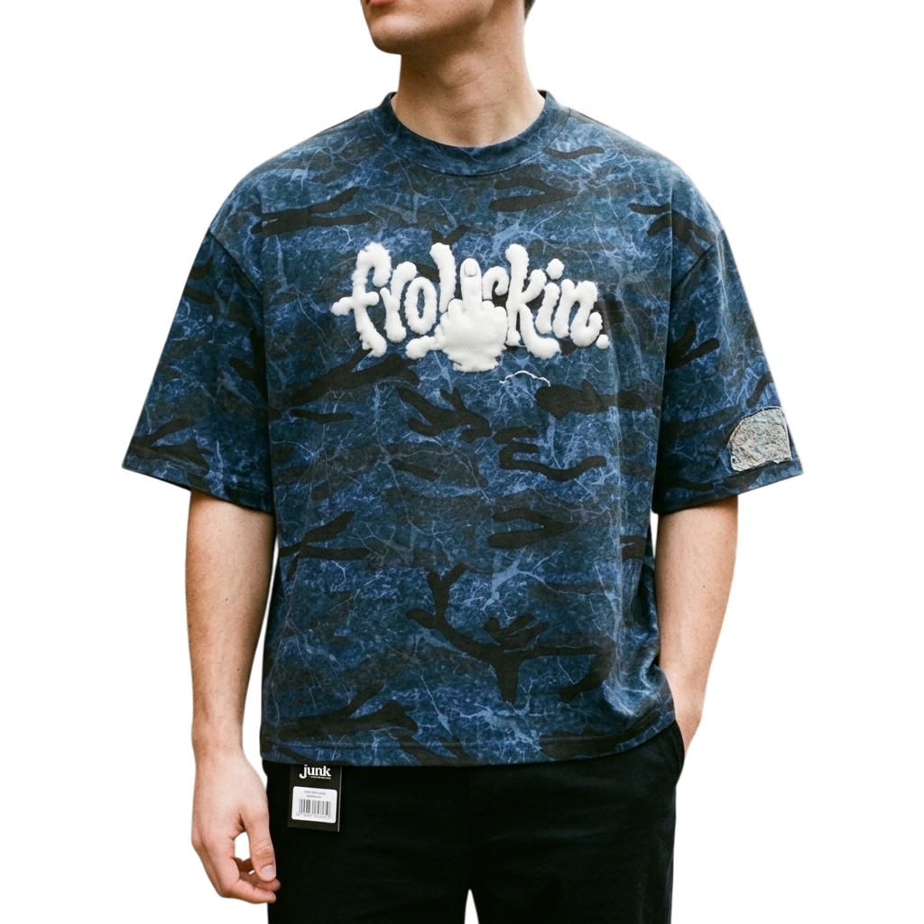 cloudy blue camo tee