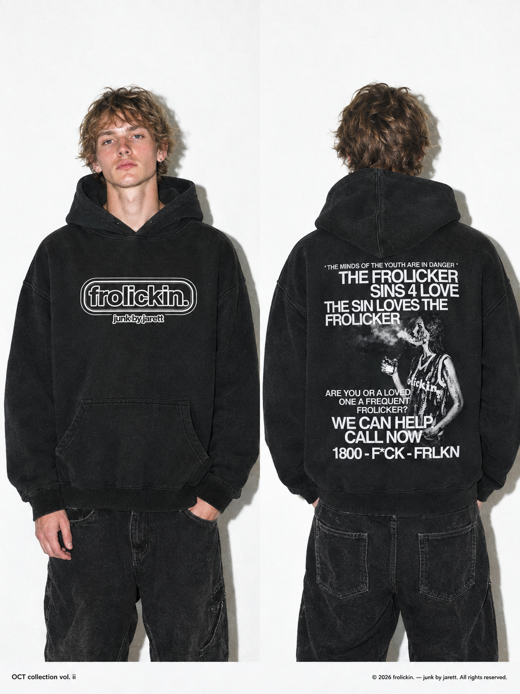 *CLEARANCE PRICE* SINNER 4 DINNER fleeced interior hoodie