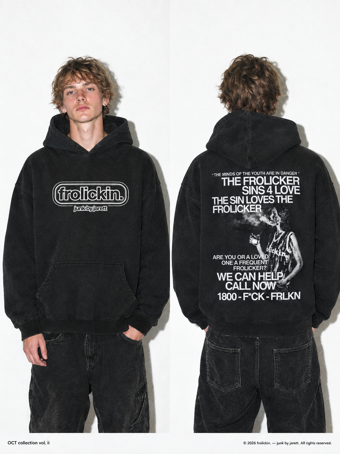 *CLEARANCE PRICE* SINNER 4 DINNER fleeced interior hoodie