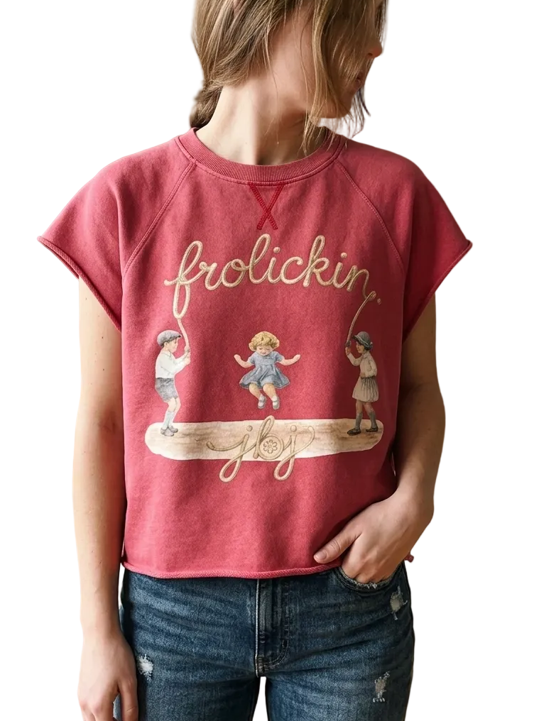 JUMPIN JAN raw edge tee