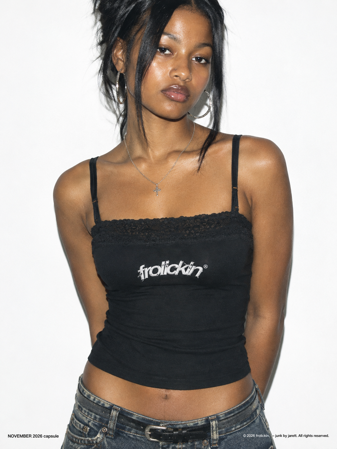 Women's Lace Trim Cami Tank Top
