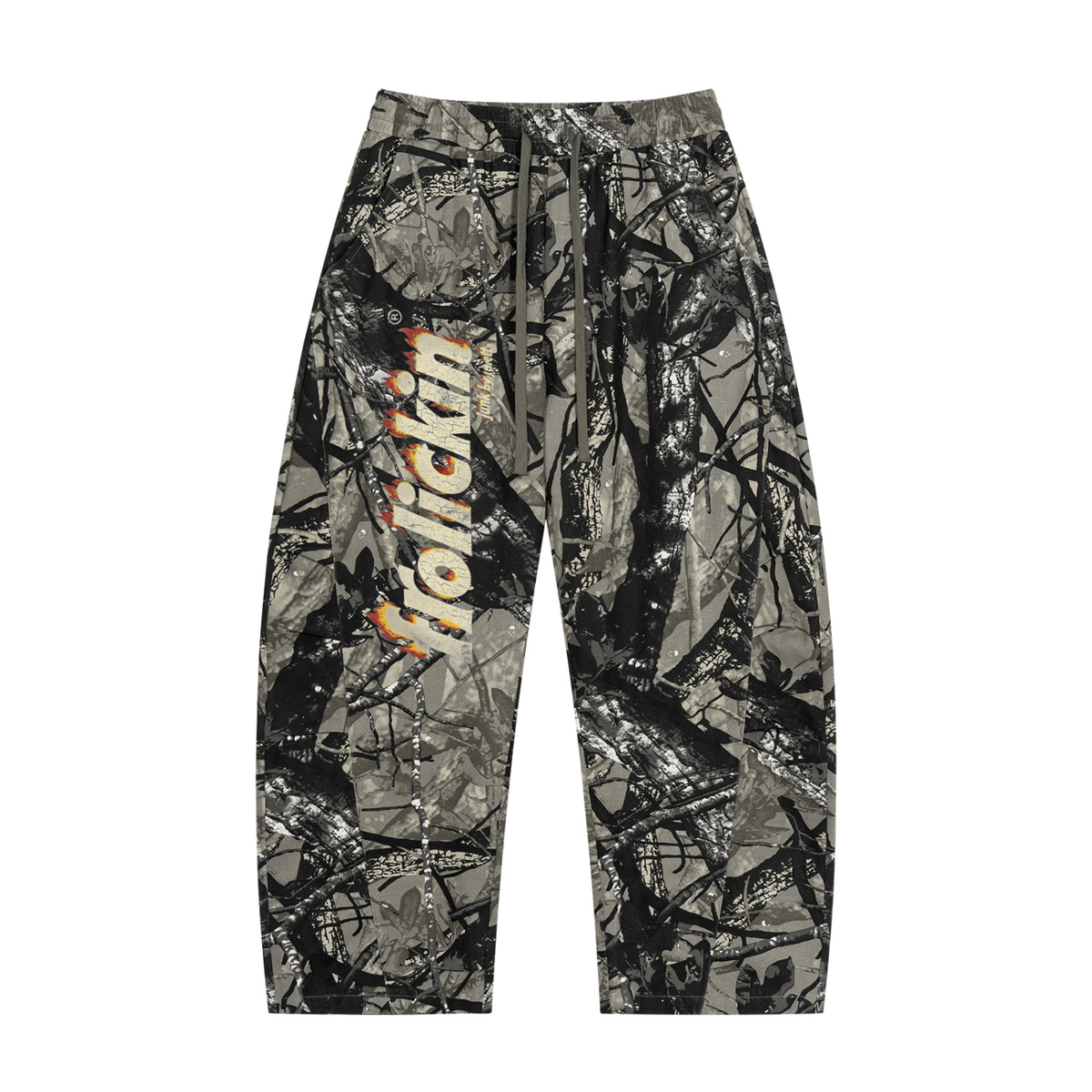 FUEGO’d Tree Camo Barrel Leg Pants
