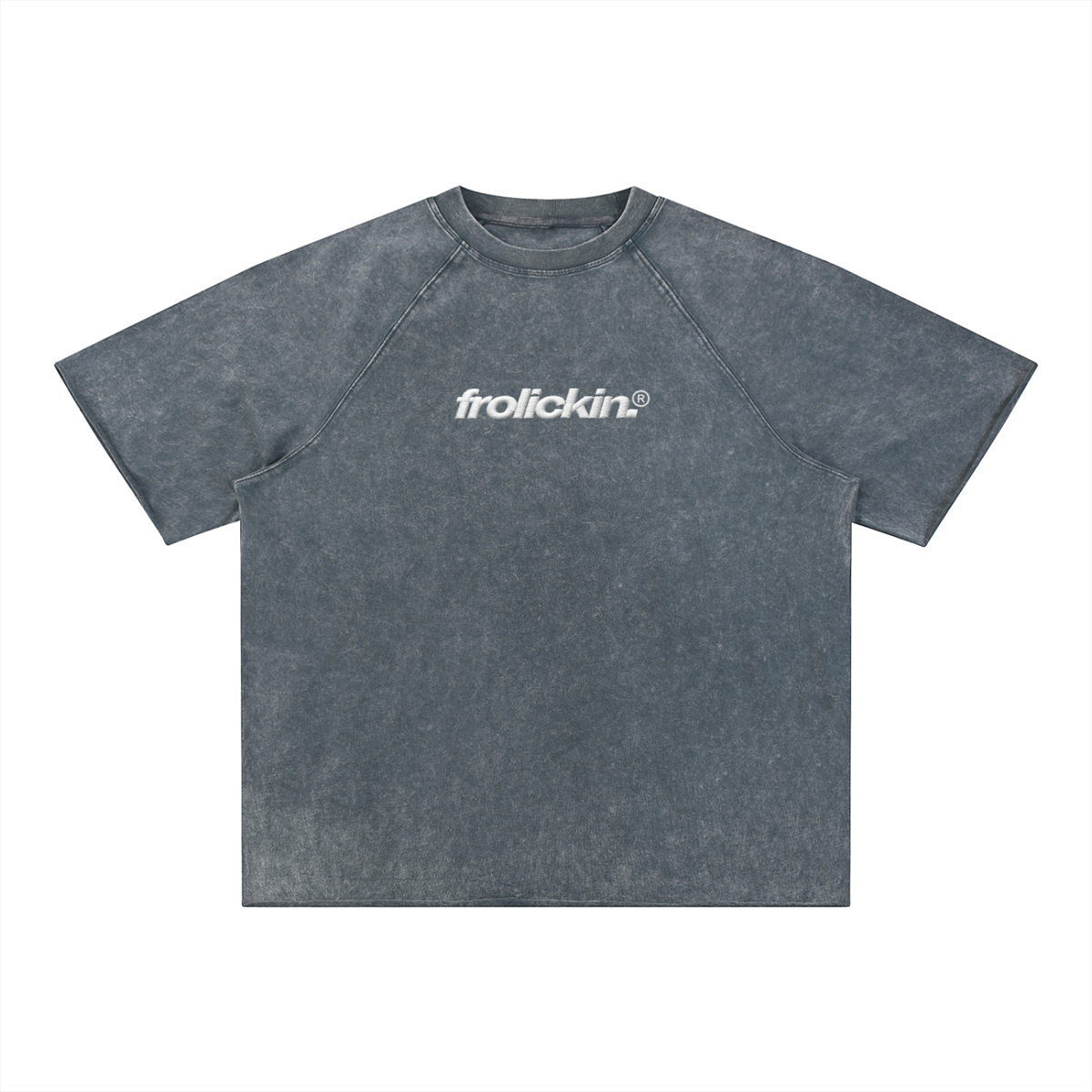Classic Logo’d Mineral Wash Raw Edge T-Shirt