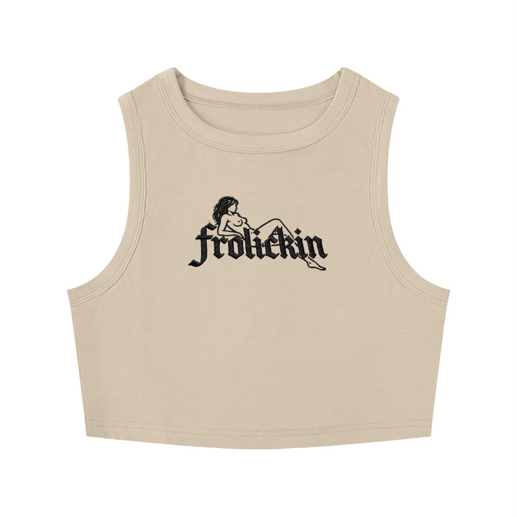 ladies tight crewneck tank