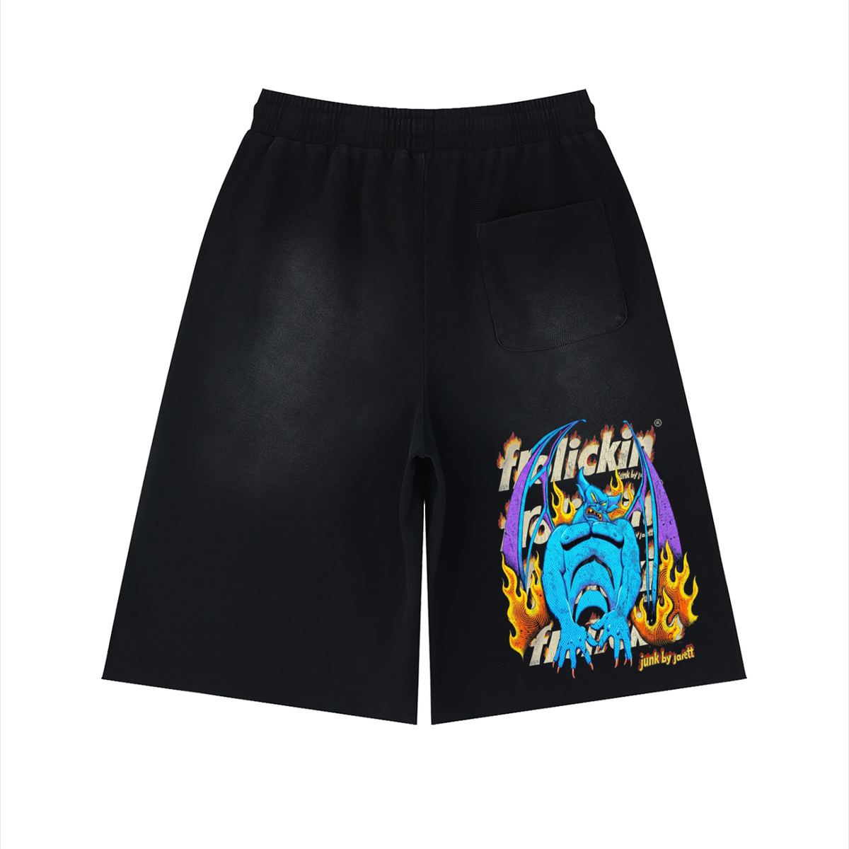 fuego’s sunfade raw edge shorts