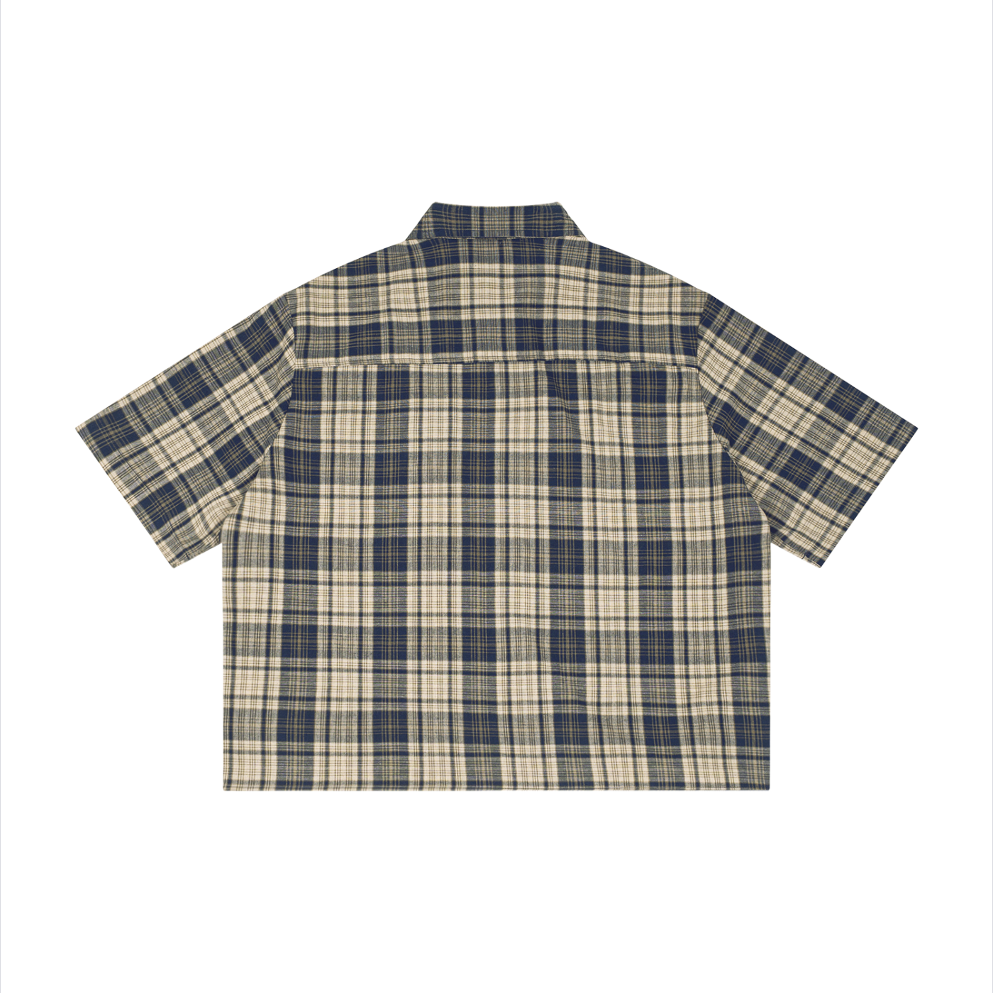 boxy plaid button up
