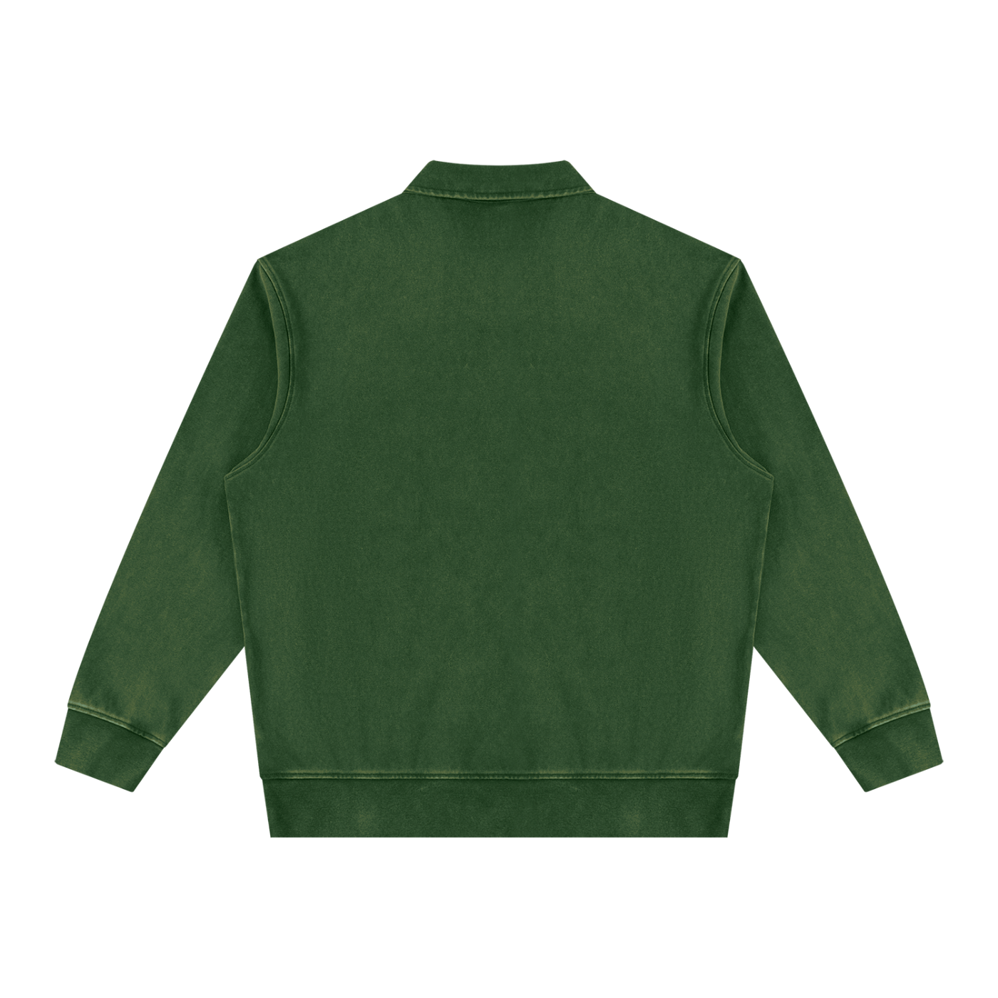 vintage wash quarter zip polo sweatshirt