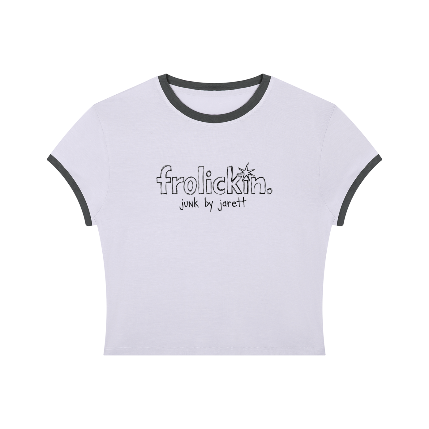 women’s slim drawn on ringer tee