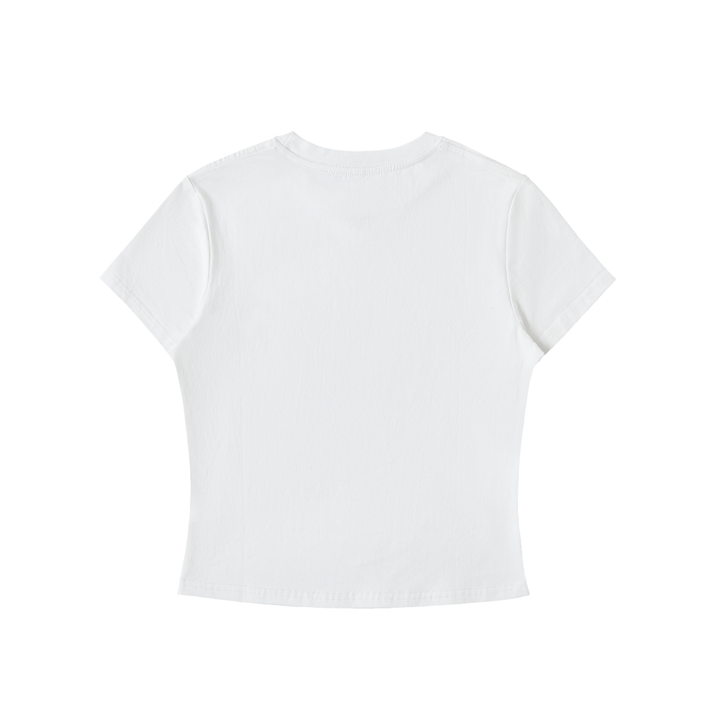 fuego logo’d women’s shape shower crewneck tee