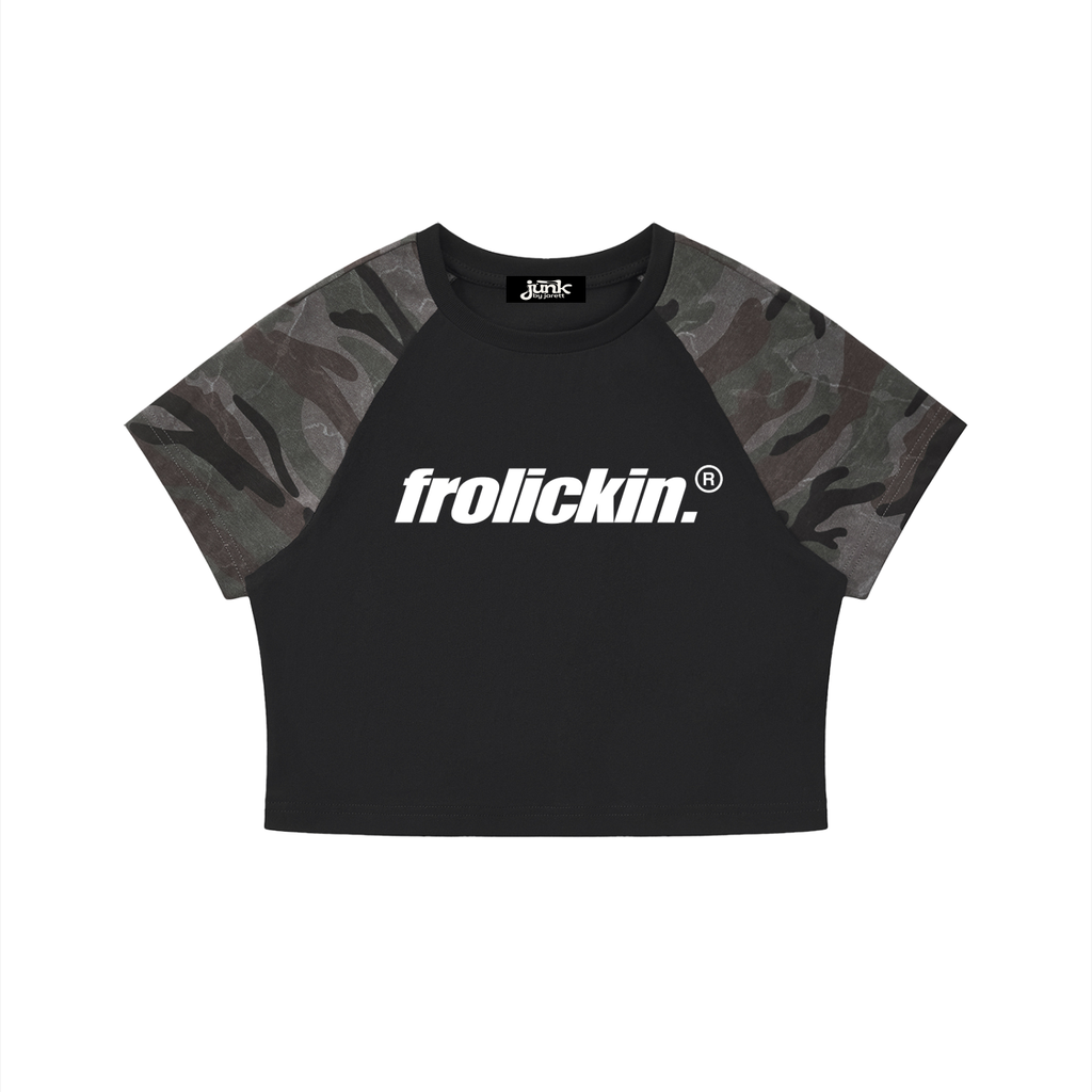 Women’s Camo Raglan Crop T-Shirt