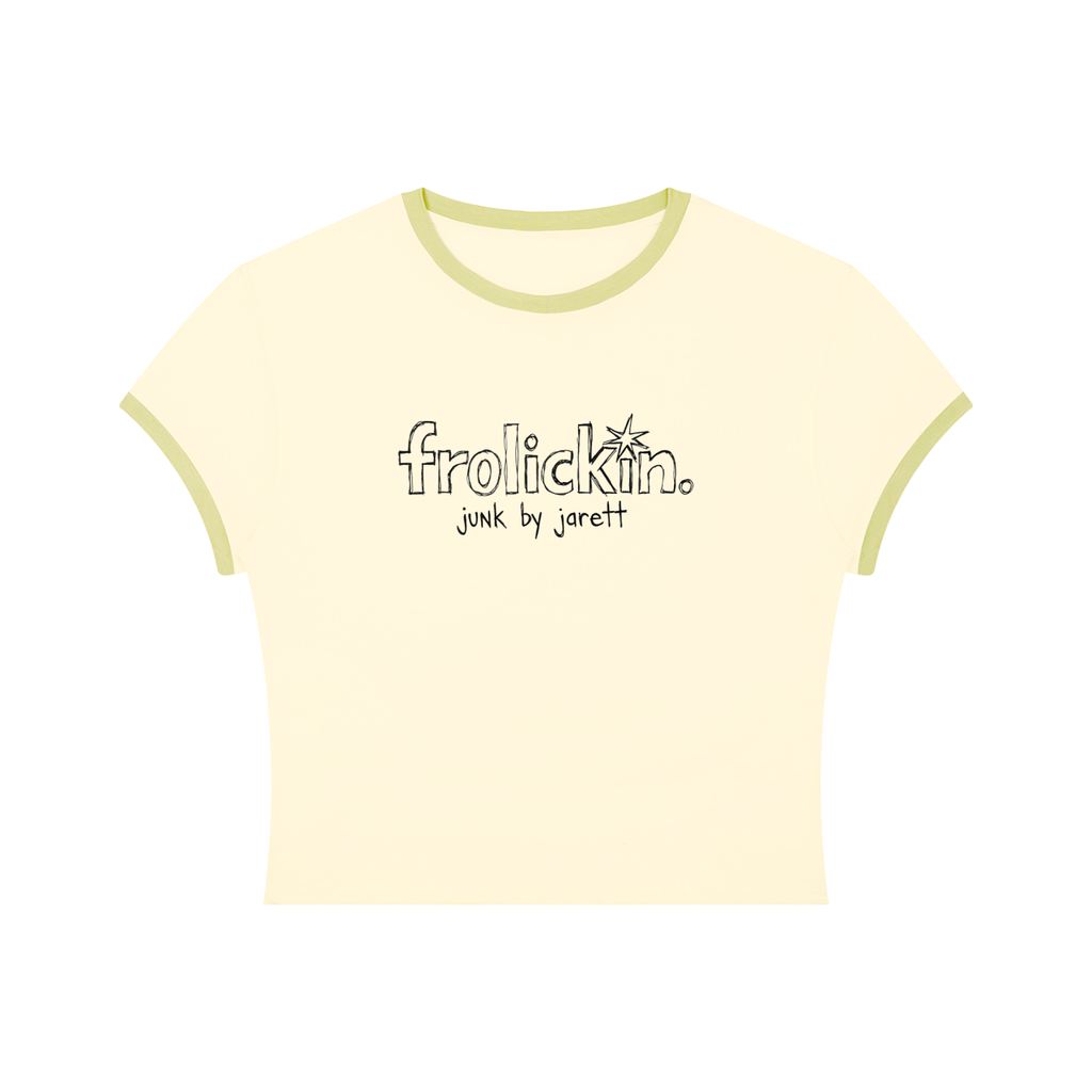 women’s slim drawn on ringer tee