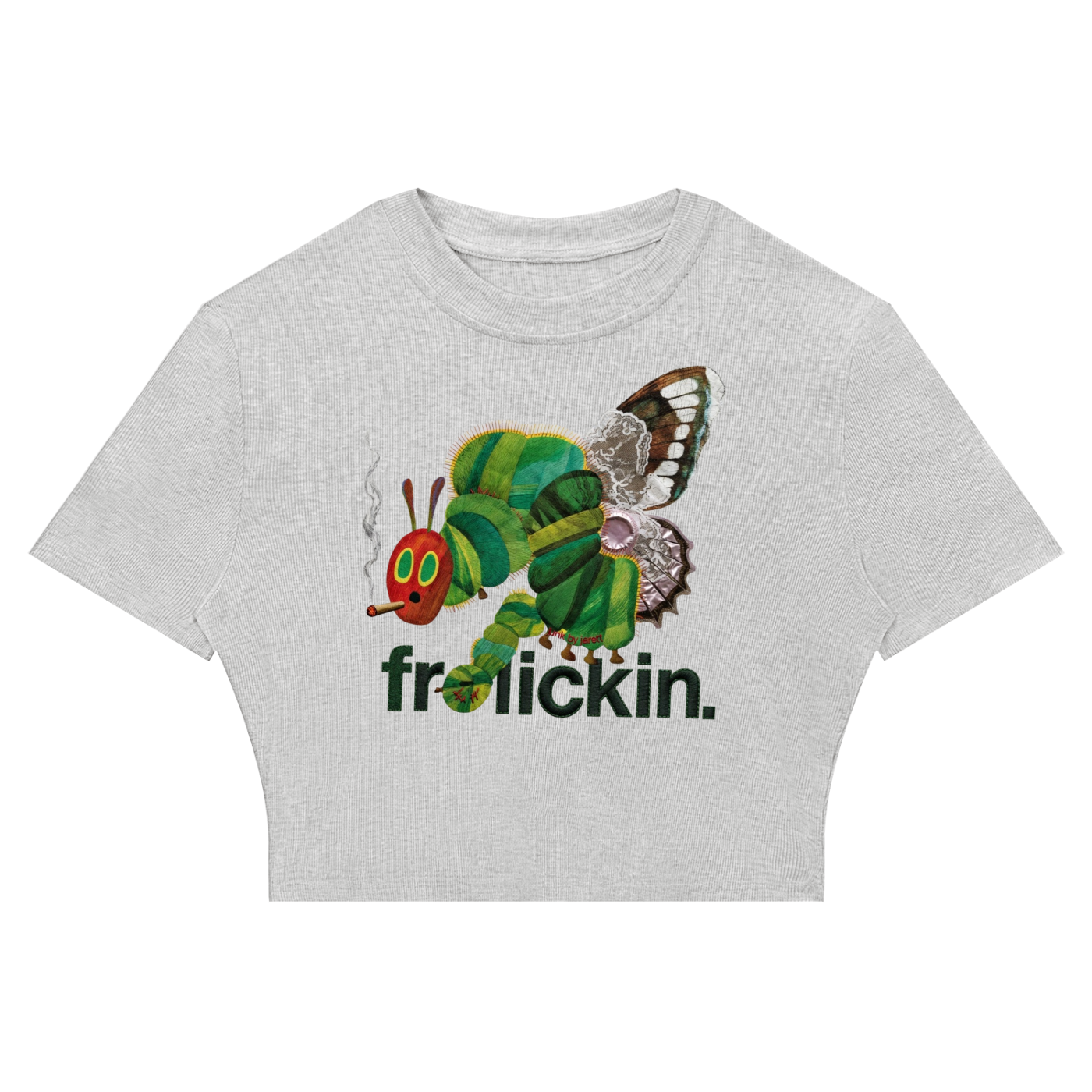 "HUNGRY ASF" version 2 slim fit crop top