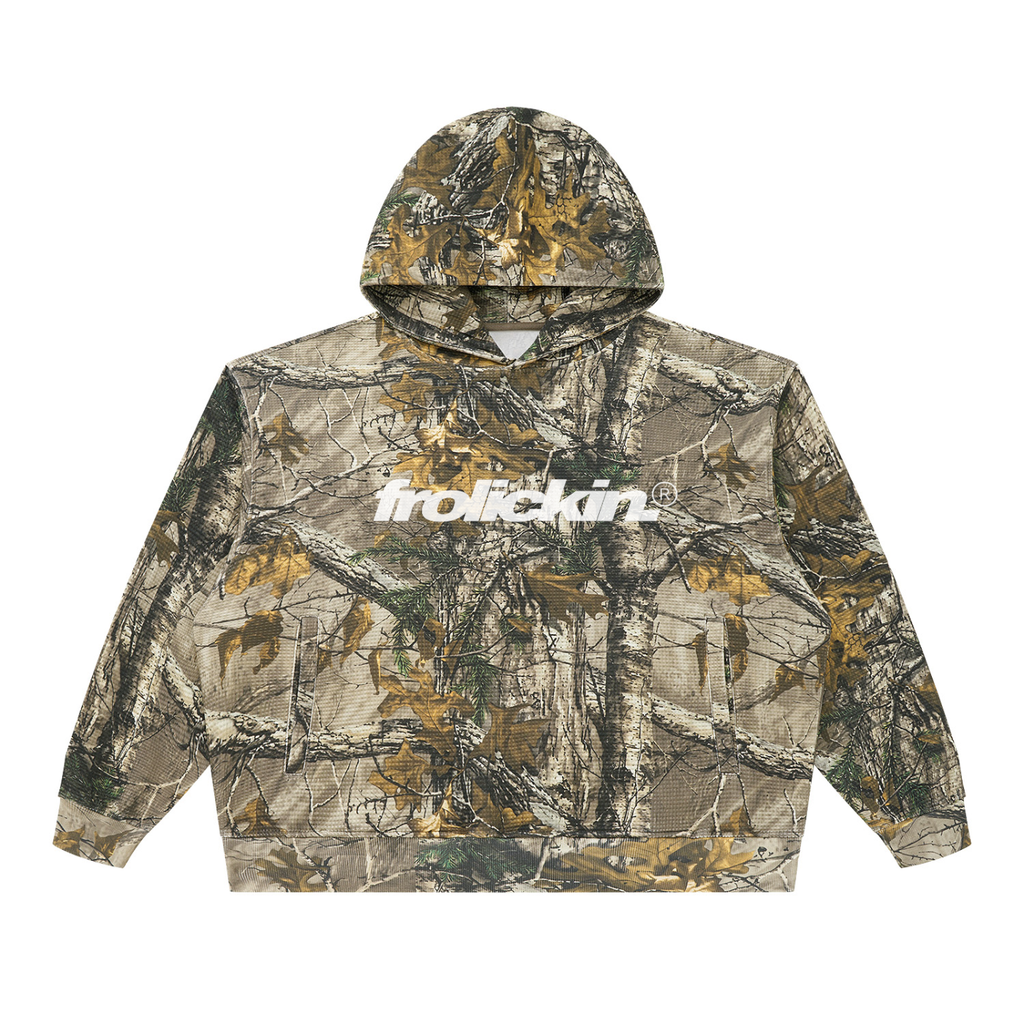 Waffle Tree Camo Boxy Hoodie