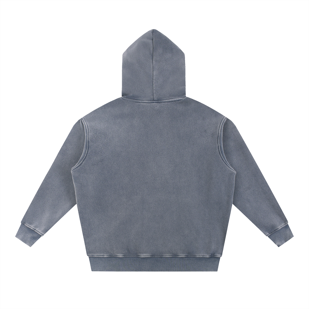 “HUNGRY ASF” Snow Wash Fleece Oversize Hoodie