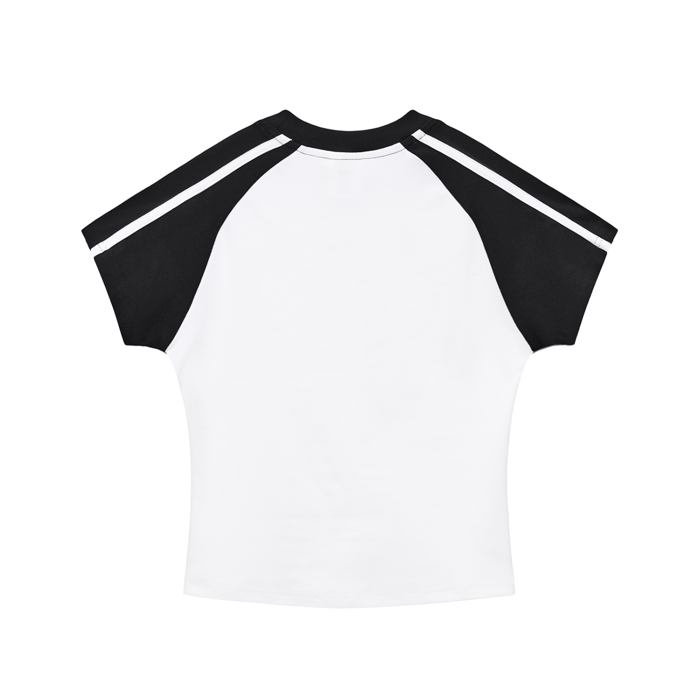 SPEED RACER women’s Contrast Stripes Bodycon Raglan Sleeve T-Shirt