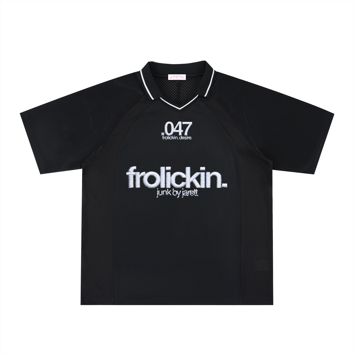 .047 Striped V-Neck Soccer Jersey