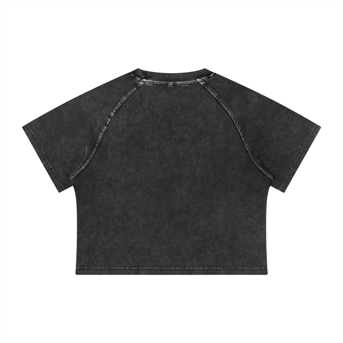 CAKED UP Women's Mineral Wash Raglan Crop T-Shirt
