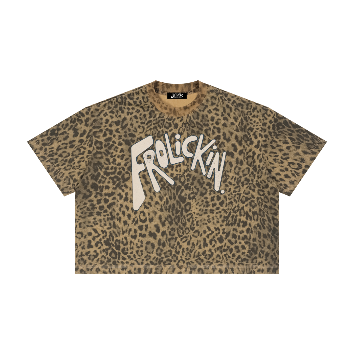 leopard print boxy tee v2